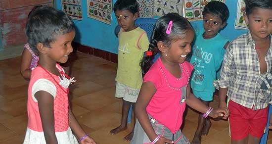 children enjoying our anganwadi activities