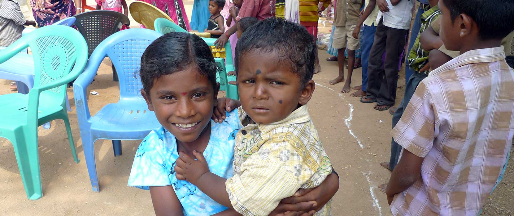 With children during summer camp