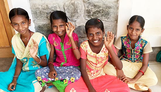 girls attending summer camp